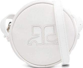 Courr&egrave;ges Reedition Circle Bag - Dames - Schoudertassen - Wit - ONE Size - Katoen - Tassen