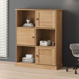 vidaXL Librer&iacute;a Vigo Madera Maciza De Pino 90x35x1145 Cm