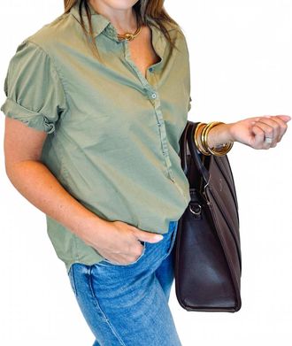 Dear John Denim Benning Vetiver Top In Hunter Green