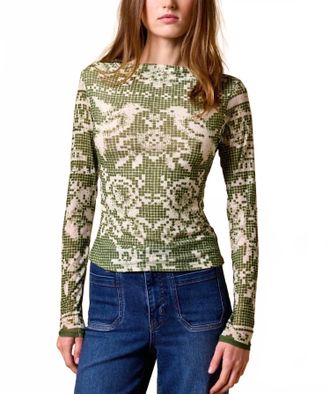 Cleobella Jay Long Sleeve Top In Green