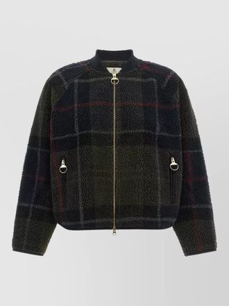 Barbour checked fleece jacket