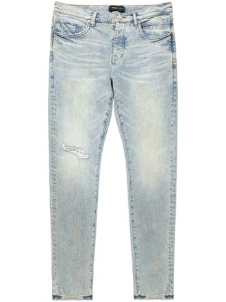 Purple P001 skinny jeans - men - Lycra/Cotton - 32 - Blue