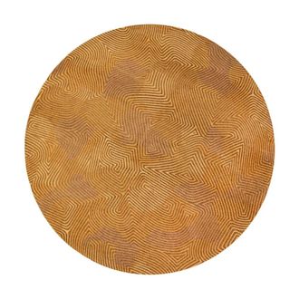 Louis De Poortere Alfombra de poli&eacute;ster amarillo, 140x140 cm