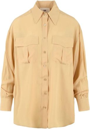 SOLOTRE M1R0042 04S Shirt - Dames - Overhemden - Beige - L - Overhemden