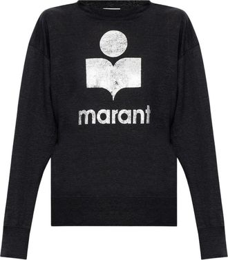 Isabel Marant Klowia Sweatshirt - Dames - Sweatshirts & Hoodies - Zwart - Maat: M Linnen