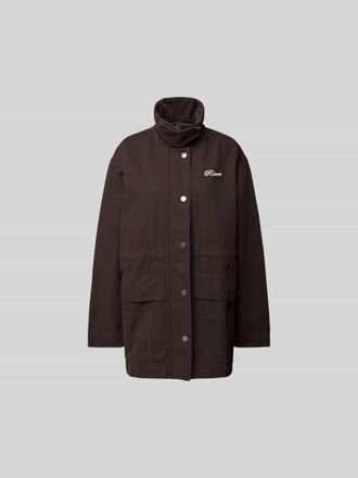 Rotate Jacke mit Stehkragen in Schoko, Gr&ouml;&szlig;e L
