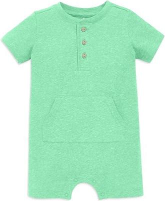primary Baby Heathered Henley Shortie in Clover at Nordstrom, Size 18-24M