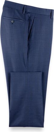 Paul Fredrick Wool Blend Plaid Flat Front Suit Pants