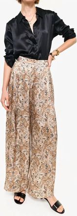 Cami NYC Fabian High Rise Charmeuse Pants In Neutral Paisley