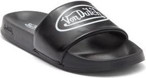Von Dutch Icon Slide Sandal in Black/White at Nordstrom Rack, Size 10