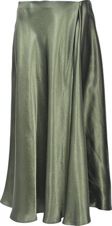 Max Mara Leisure Coimbra Midi Skirt in Green Satin