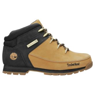 Timberland Euro Sprint Mid Hiker Nubuck Textile Mens Ankle Boots - Wheat Black - Size:UK 10.5