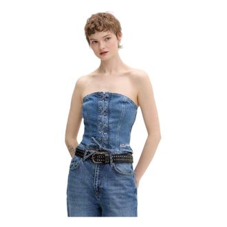 Karl Lagerfeld Donna, Top, Blu, M, new