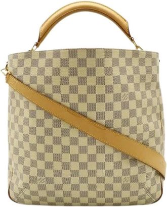 Louis Vuitton Tweedehands Canvas Louis Vuitton tassen - Dames - Vintage Tas - Beige - ONE Size - Vintage