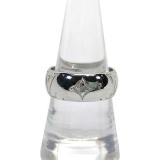 Louis Vuitton Silver Metal Band Ring (Pre-Owned)