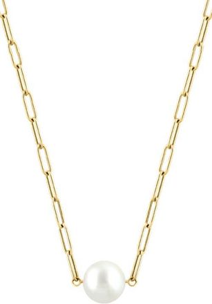 Effy 14K Yellow Gold Freshwater Pearl Paperclip Necklace in 14K Gold at Nordstrom, Size 18
