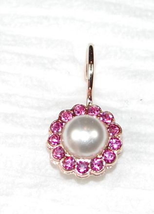 Mariana Womens Roxanne Earrings In Pink/ Pearl