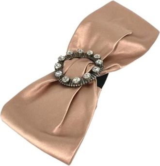 Miu Miu Pre-owned Accessories, female, Pink, Size: ONE SIZE Pre-owned Silk Hair Accessory