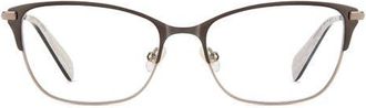 Kate Spade New York lidia 54mm rectangular reading glasses in Brown at Nordstrom