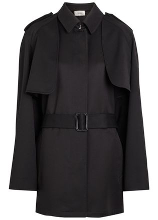 The Row The Row Usuaia Belted Wool Trench Jacket - Black - 6 (UK10 / S)