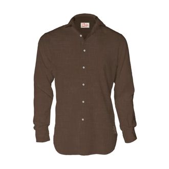 MC2 Saint Barth Pamplona Shirt - Heren - Casual Overhemden - Bruin - L - Overhemden