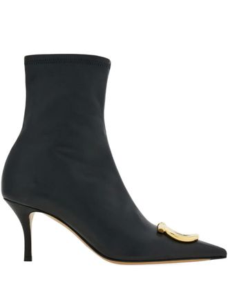 Ferragamo Gancini-buckle boots - Black