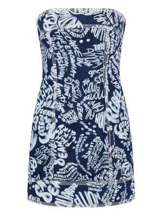 Dsquared2 Denim mini-jurk met ritssluiting - Blauw