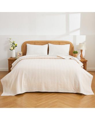 Melange Home M&eacute;lange Home Hand-Stitched Reversible Kantha Coverlet