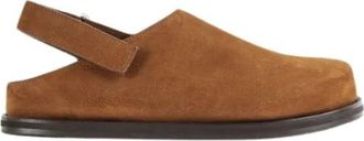 STUDIO NICHOLSON Bruine Su&egrave;de Muiltjes Bandjes Ronde Neus - Heren - Klompen - Bruin - 41 EU - Su&egrave;de - Schoenen