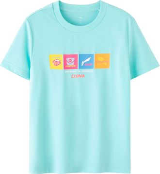Li-Ning Table Tennis Graphic T-shirt Jade Ice ATST031-1