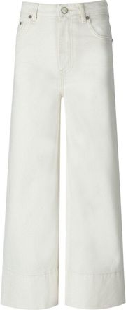 Ganni JEANS CROPPED BIANCO GANNI