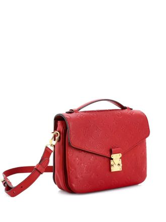 Louis Vuitton Pochette Metis Monogram Empreinte Leather crossbody bag - Rosso