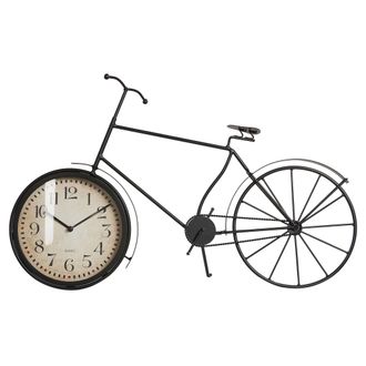Beliani Beliani - Reloj De Metal Negro 37 Cm Metal Forma De Bicicleta Mesa Moderno Lillo