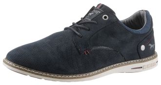 Mustang Jeans Schn&uuml;rschuh MUSTANG SHOES, Herren, Gr. 41, blau (navy), Lederimitat, Textil, Schuhe Schn&uuml;rschuh, Freizeitschuh, Halbschuh, Schn&uuml;rschuh mit Perforation