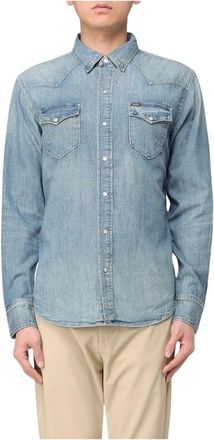Polo Ralph Lauren Heren, Overhemden, Blauw, Maat: L Denim