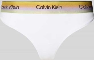 Calvin Klein Underwear String aus Baumwoll-Mix in Weiss, Gr&ouml;&szlig;e XL