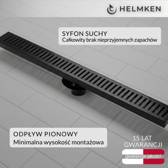 OEM Desag&uuml;e Lineal Helmken 37208602, 600x100 Mm, Negro Mate