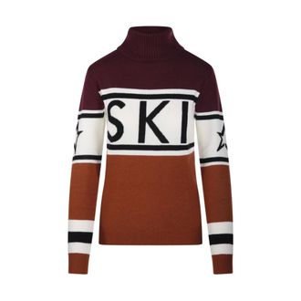 Perfect Moment Schild Sweater - Dames - Truien - Bruin - Maat: S Wol