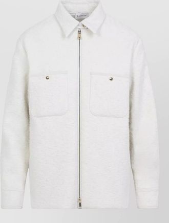 Moncler cotton blend boucle shirt jacket