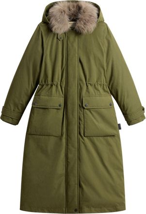 Woolrich Arctic Long parka coat - women - Cotton/Polyester/Duck Down - S - Green