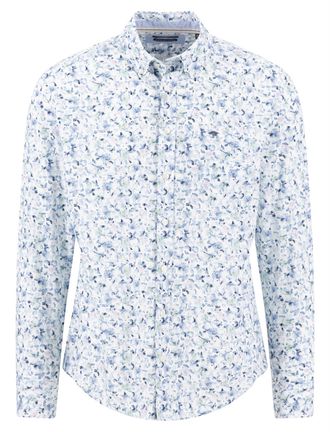 Fynch-Hatton Overhemd lange mouw Fynch Hatton met borstzak lichtblauw