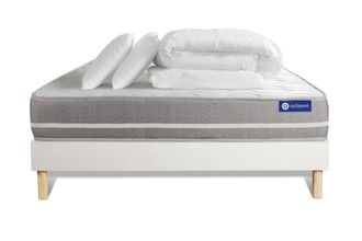 Actisom Pack colch&oacute;n blanco espuma viscoel&aacute;stica 140 x 190