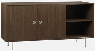 Sweeek Credenza vintage decorata in legno e acciaio inossidabile 2 ante, 150cm