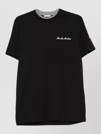 Moncler cotton logo-embroidered short-sleeve t-shirt