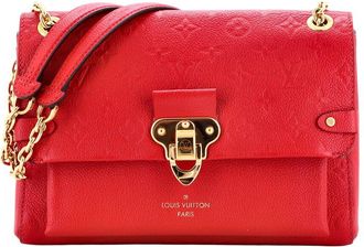 Louis Vuitton Red Monogram Empreinte Leather Vavin Pm (Authentic Pre-Loved)