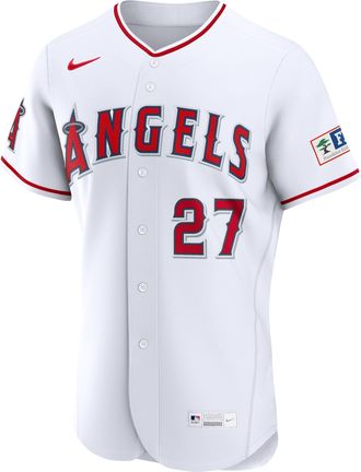 Nike Mike Trout Los Angeles Angels Nike Mens MLB Authentic Jersey in White | 8900ANHOAN9-W21