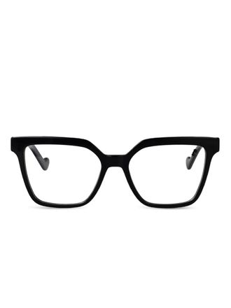 Liu Jo logo-plaque glasses - women - Acetate - 53 - Black