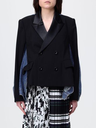 sacai Blazer di lana a doppiopetto Sacai