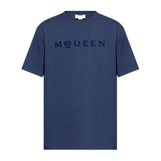 Alexander McQueen Hombre, Camisetas, Azul, Talla: XL