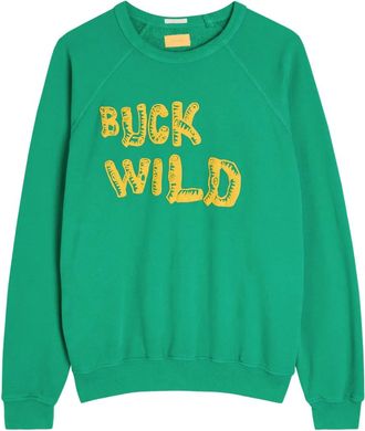 Mother The Biggie Concert graphic sweatshirt - women - Cotton - S - Green